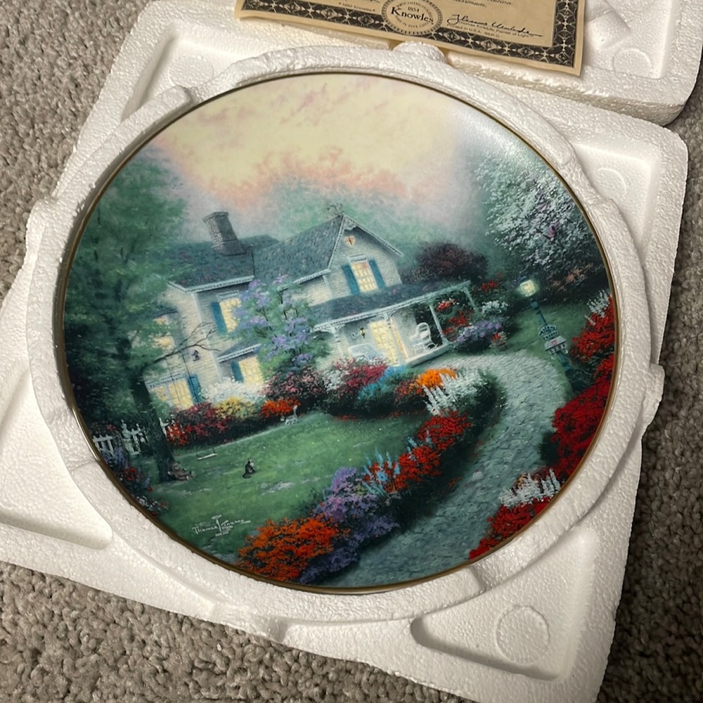 Thomas kinkade plate
